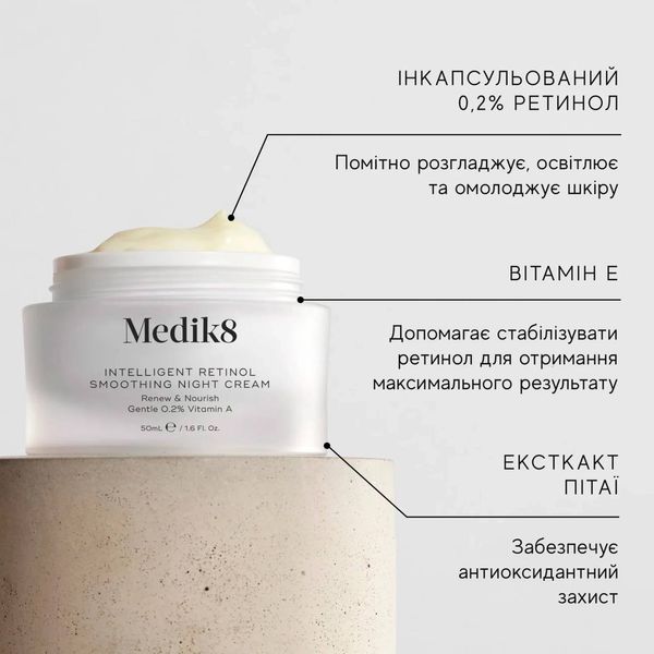 Антивозрастной ночной крем с ретинолом 0,2% Medik8 Intelligent Retinol Smoothing Night Cream 50 ml 000105 фото