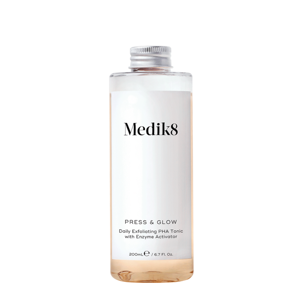 Отшелушивающий тоник с РНА и активатором ферментов Medik8 Press & Glow Refill 200 ml 000045 фото